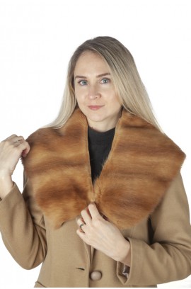 Golden marten fur collar